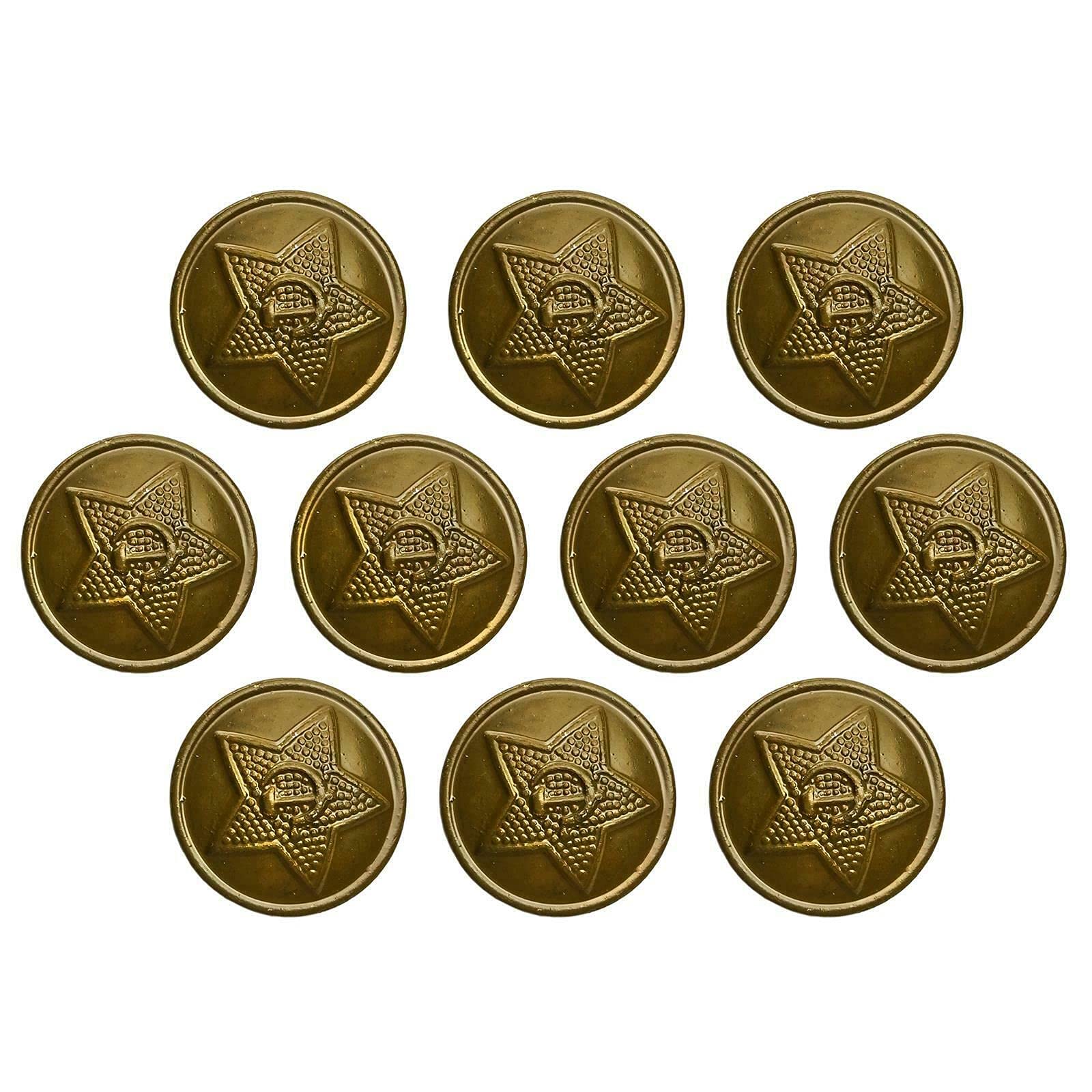 10 USSR Soviet Russian Camouflage Buttons 21MM Star with Hammer and Sickle