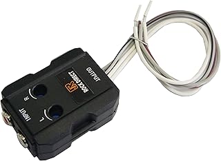 RD Line Output Converter Universal Car Bass Regulator Level Control, Rock Direct Car Stereo Audio Speak Delay Signal Hi-Low Converter for Auto Amp Subwoofer Amplifier CD Player High to Low Adapter