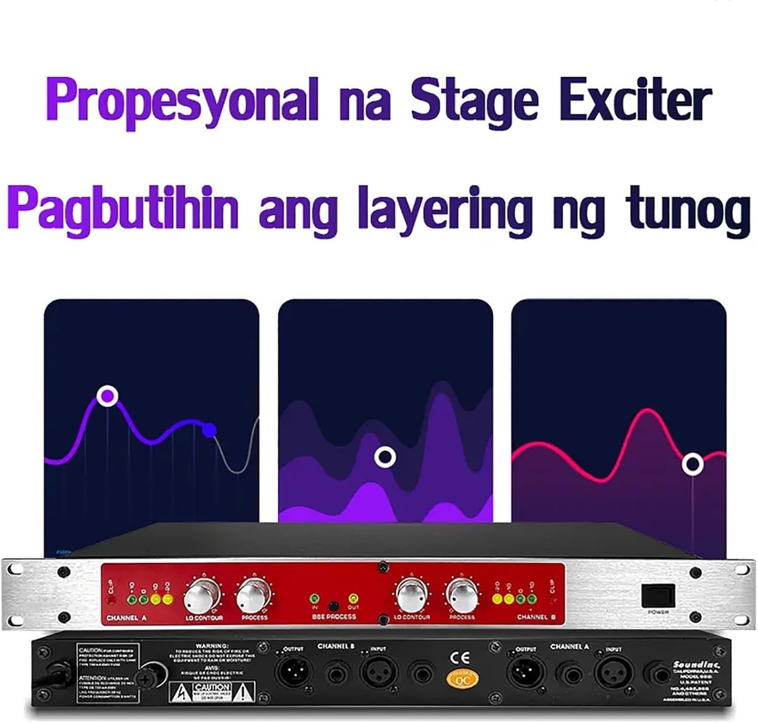 Procesador de audio, excitador de sonido, multiefecto de reverberación digital con ajuste de agudos/graves, para karaoke, escenario, rendimiento