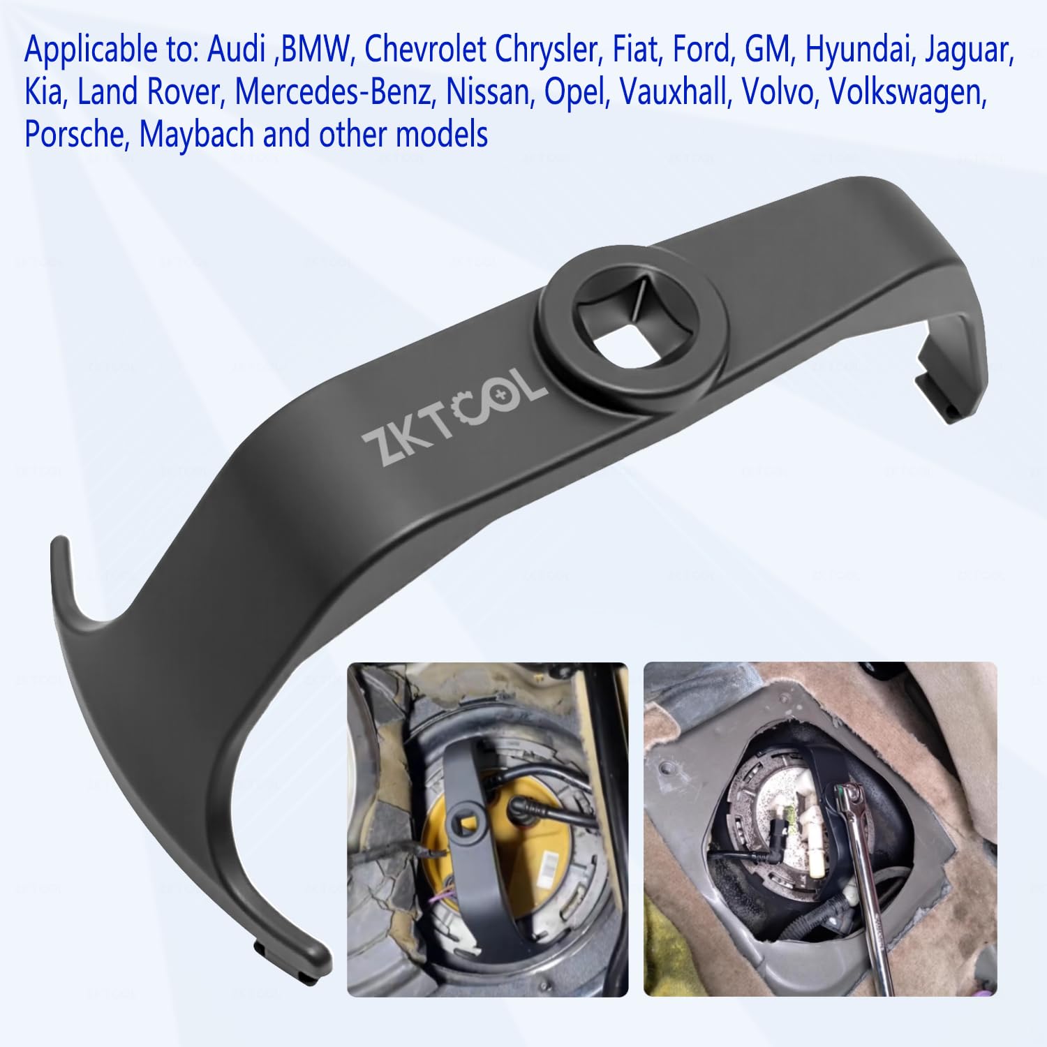 ZKTOOL Attrezzo per Anello di Bloccaggio del Serbatoio del Carburante, Strumento per la Rimozione e l'Installazione del Mittente della Pompa del Carburante, per Benz BMW Land Rover Dodge Ford Jeep