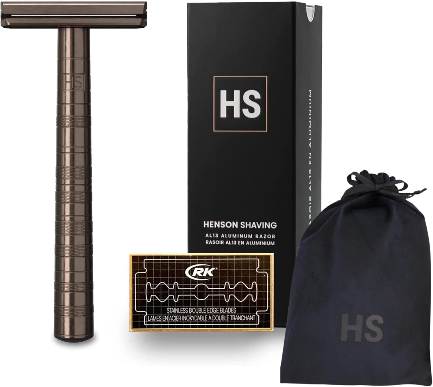 【本体×替刃100枚セット×ギフトバック付】HENSON SHAVING AL13 シェーバー MILD（ TAN） 【耐久性が高く