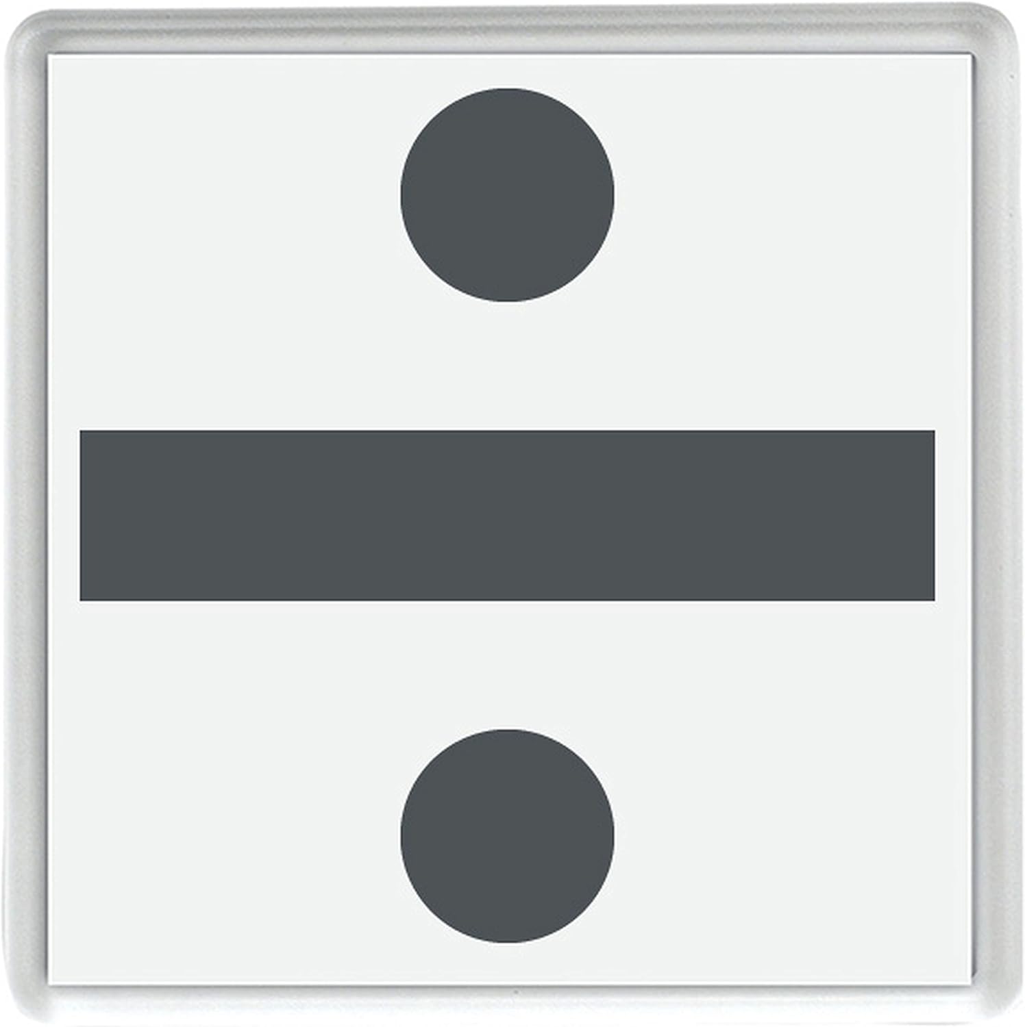 Heavy Division Sign Emoji Single 80mm x 80mm Coaster Coasters