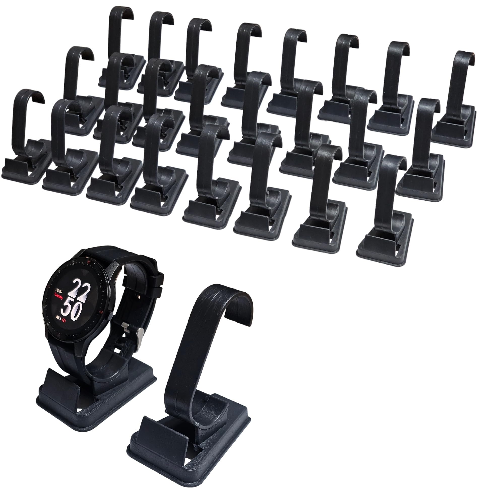 24 Pcs/Lot Black Plastic Wrist Watch/Smartwatch Display Holder Rack Store Home Shop Usage Show Stand Jewelry Bracelet Display