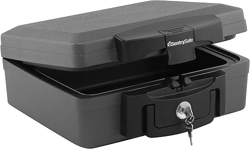 Caja impermeable ignífuga SentrySafe H0100 con cerradura de llave 017 pies cúbicos negro
