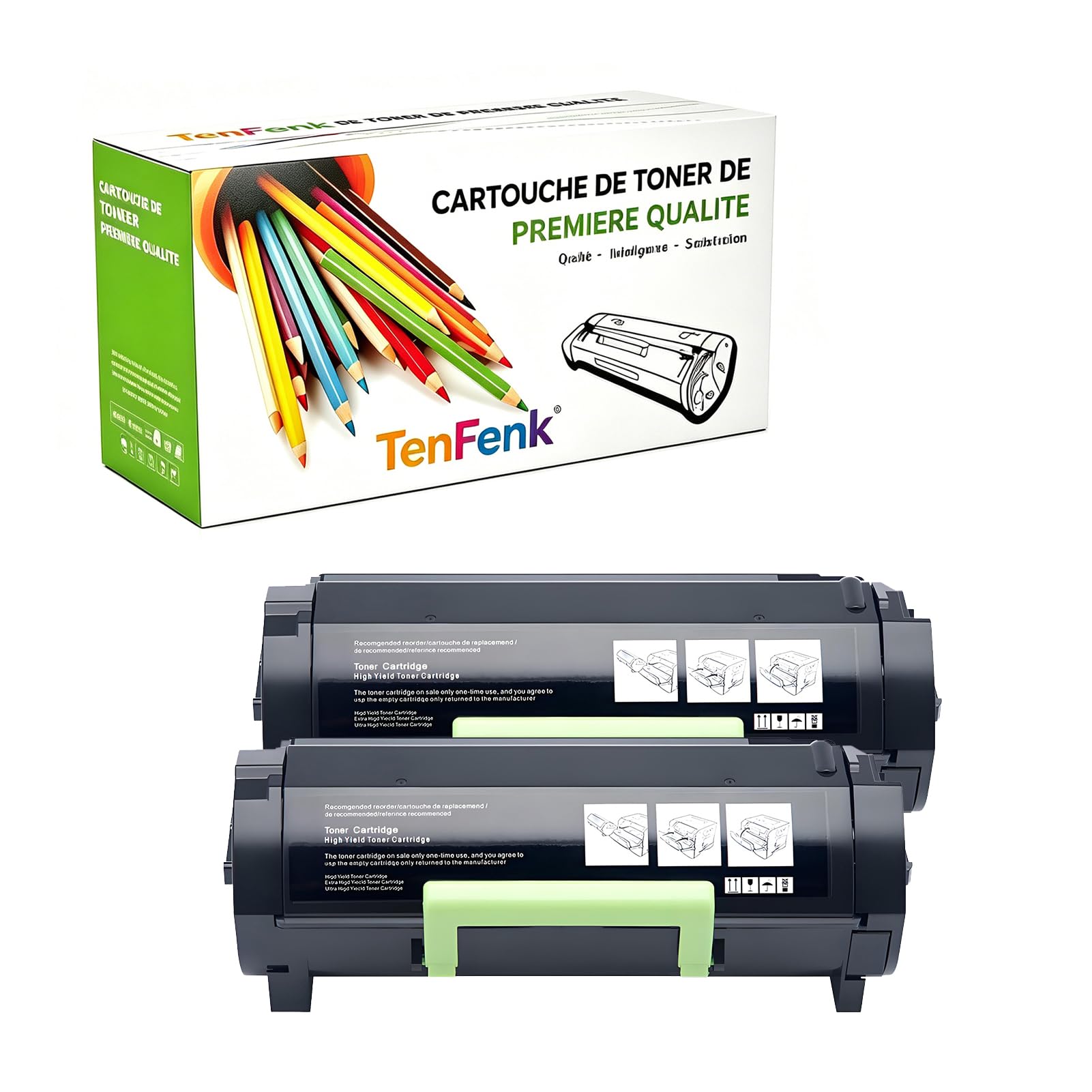 Kompatybilny zamiennik kasety z tonerem dla Dell S5830 593-BBYT do użytku z Dell S5830 S5830DN drukarką,(Czarny-45000 stron),2 pack