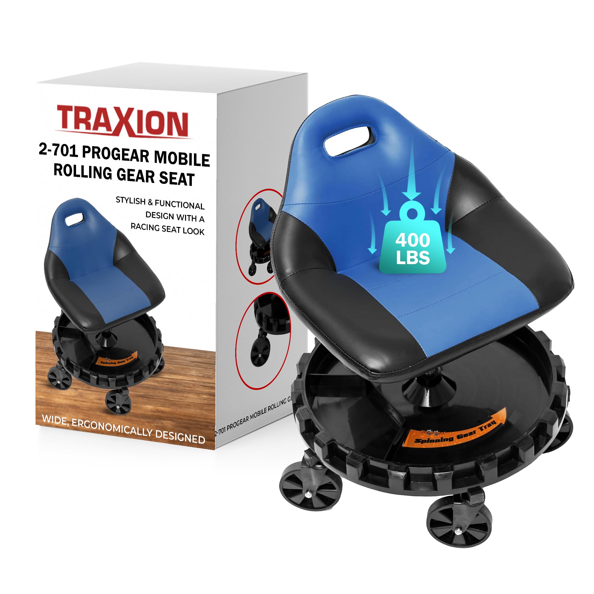 Amazon.com: Traxion 400lb Capacity 2-701 Blue Progear Mobile