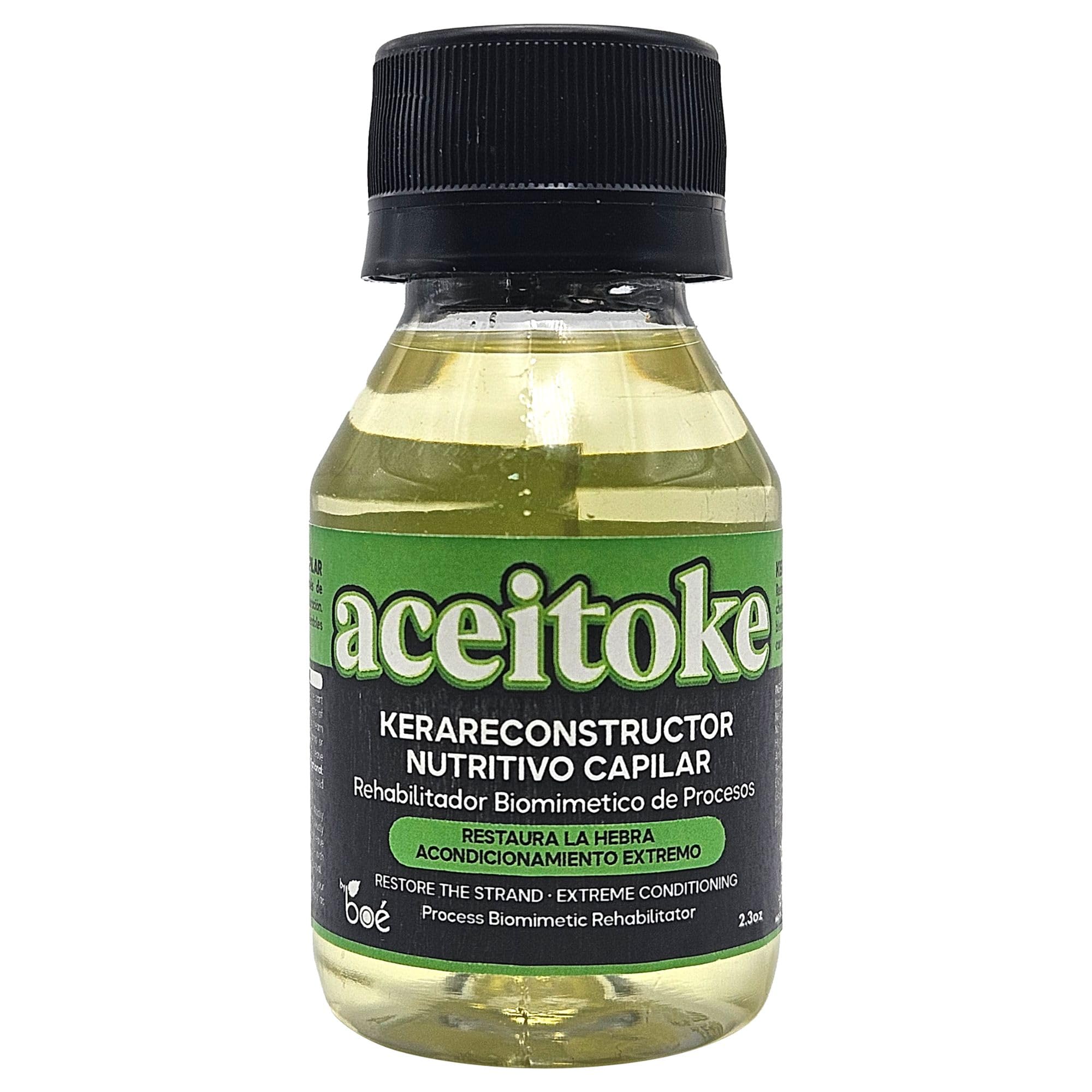 Boe Coesmtics Aceitoke KeraReconstructor Hair Repair Treatment 2.3 oz – Biomimetic Keratin Restorer for Damaged Hair – Revives After Bleach, Dye & Straightening – Seals Ends & Restore the Strand