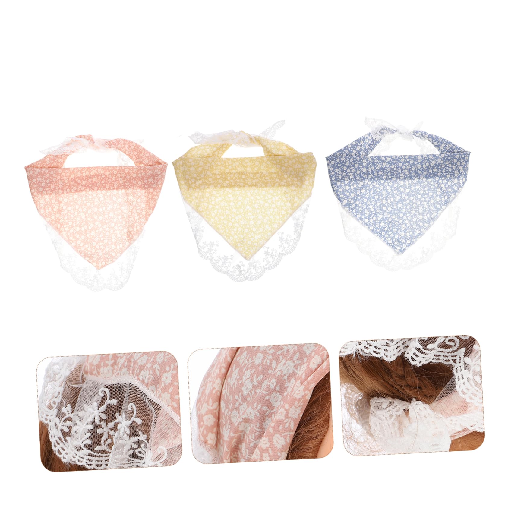 12 Piezas Turbante Triangular Bufandas De Mujer Bufanda De Pelo De Las Niñas Diademas De Bufanda Para Mujer Cabello Pañuelos De Pelo De Diademas Para Poliéster Spandex