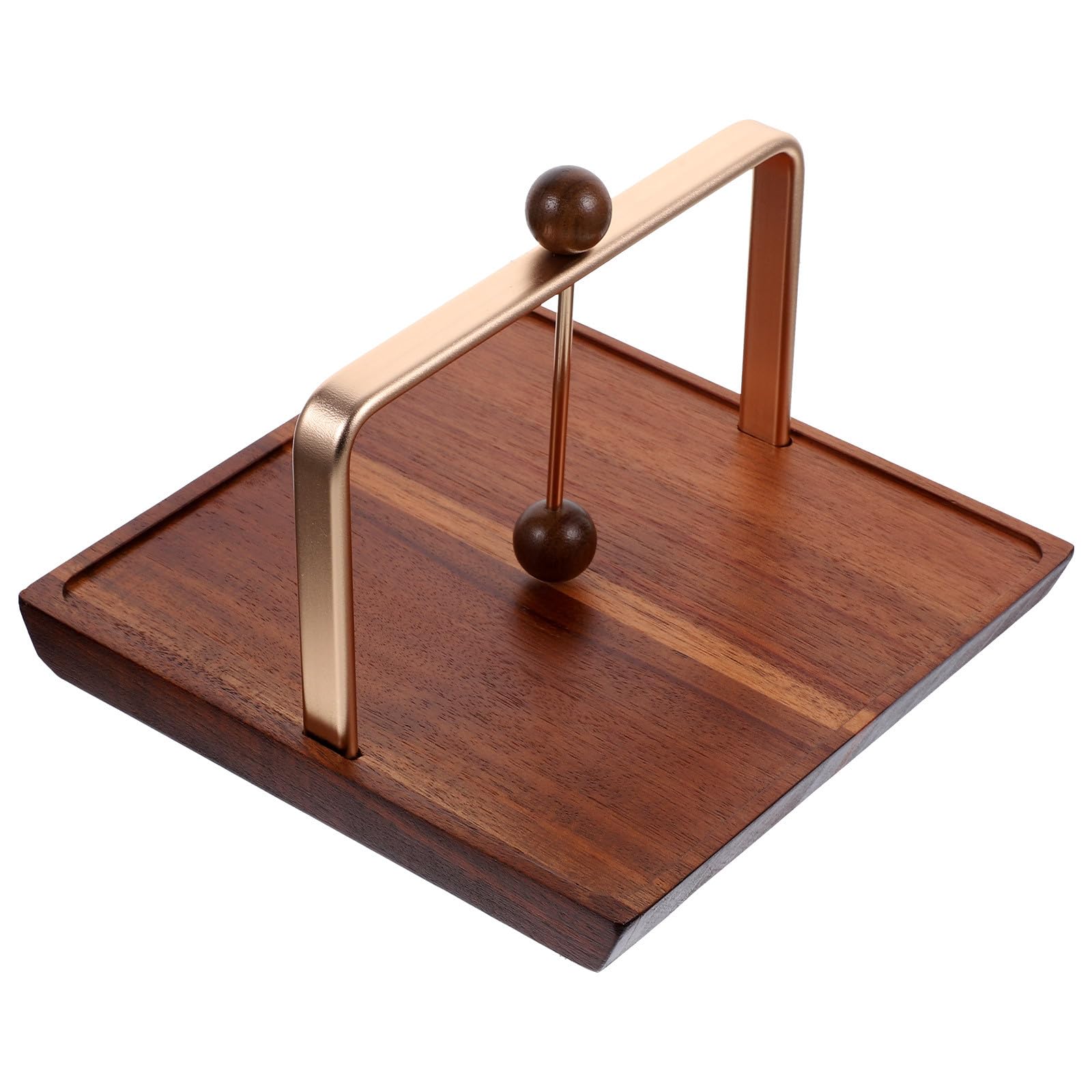 Servilletero de Madera y Hierro para Mesa Cuadrada Gran Capacidad, Diseño Estable y Práctico Adecuado para Cafés y Hogares Modernos