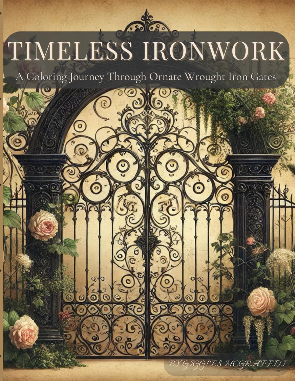 Timeless Ironwork: A Coloring Journey Through Ornate Wrought Iron Gates