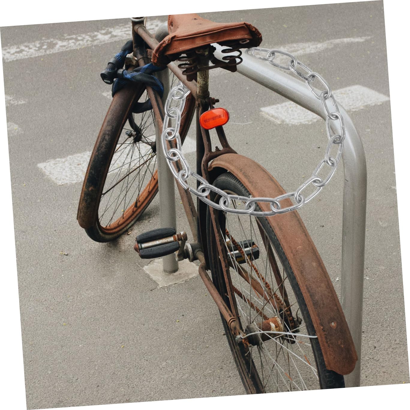 Candado de Cadena Antirrobo para Bicicleta y Moto Cadena Gruesa Eslabones Resistente y Portátil Incluye Candado Cortapernos para Seguridad Viajes y Uso Urbano