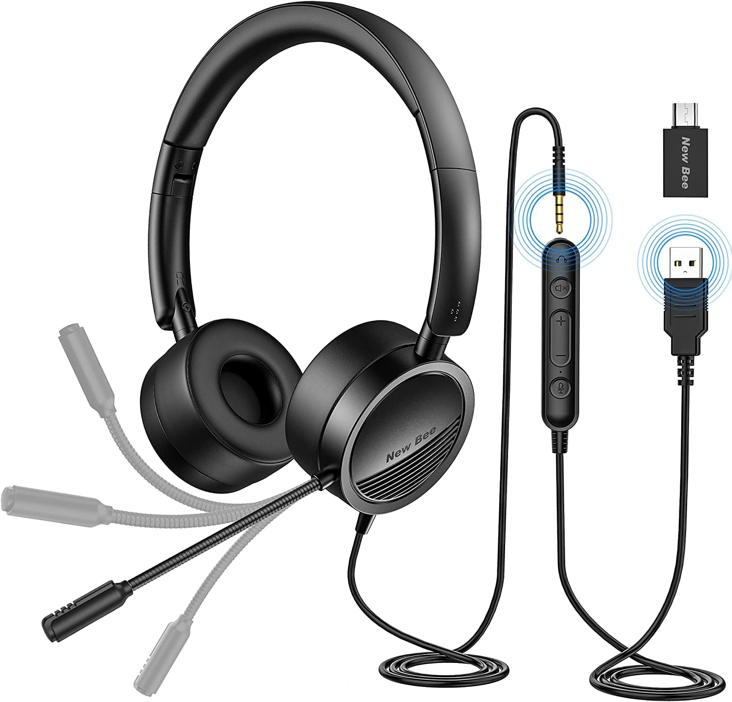 fogna per cuffie con microfono usb business chiara