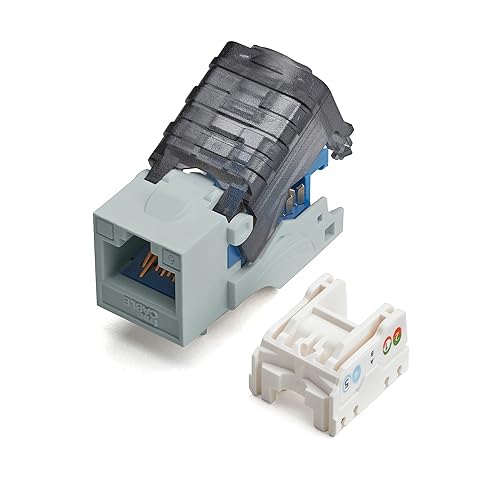TrueCABLE Cat6 - Conector Keystone sin herramientas, sin blindaje (UTP), PoE++ (4PPoE) 100W, certificación UL, verificado ETL, certificado ANSITIA,