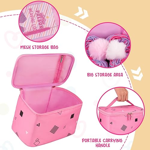 Miniatura 6 de PREBOX Kit de telar para sombreros y bufandas para principiantes, para niños, para tejer manualidades para niñas, adolescentes y adultos, regalos de