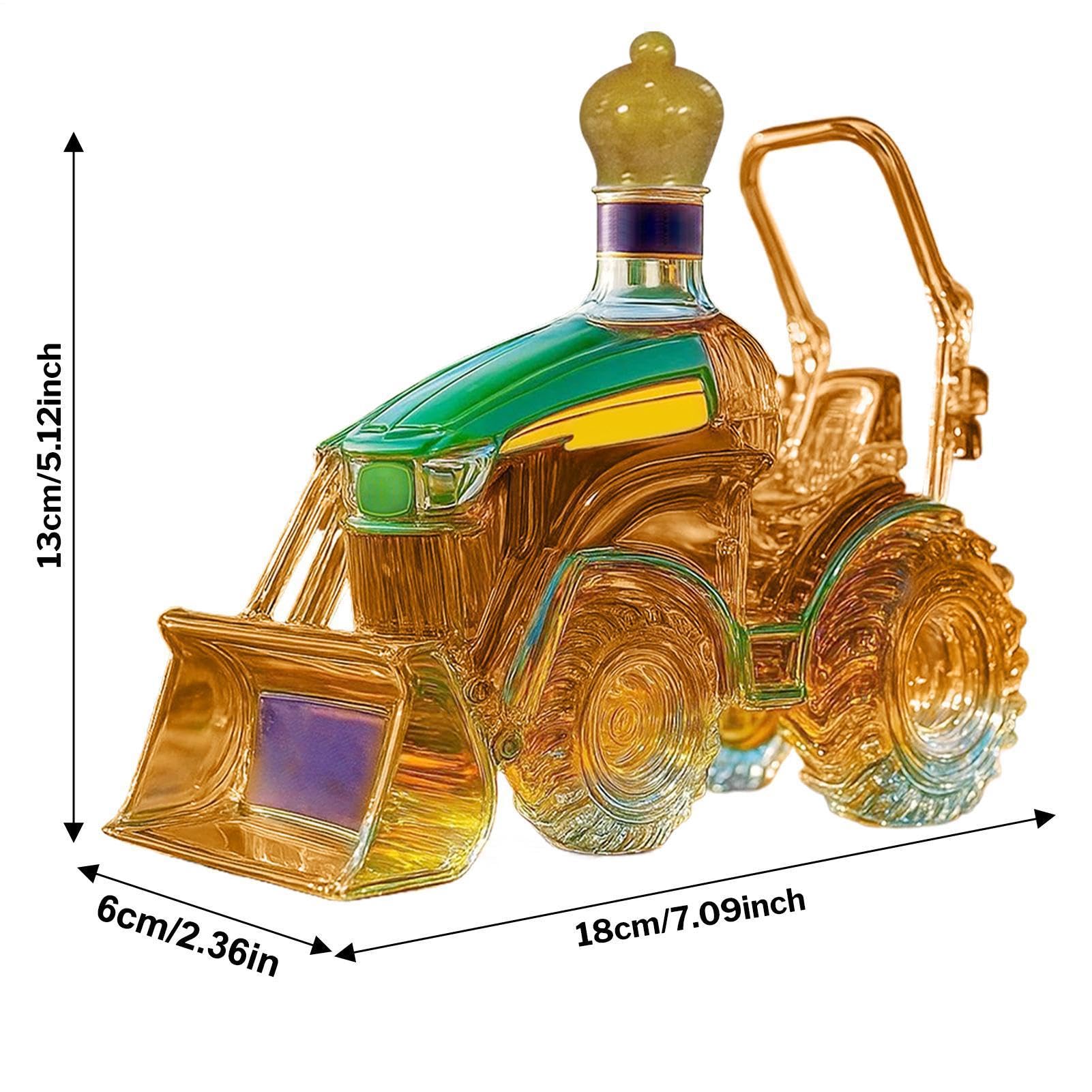 Decanter per tequila - Contenitore per bottiglie di vino con scultura tridimensionale creativa premium da 1000 ml per trattore, espositore per ornamento per riporre oggetti in cristallino senza