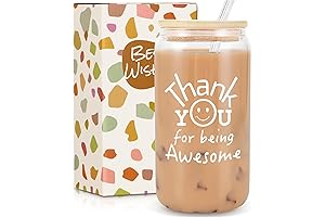 Thoughtful Thank You Glass Cup for Colleagues, Coworkers, Teachers, Nurses