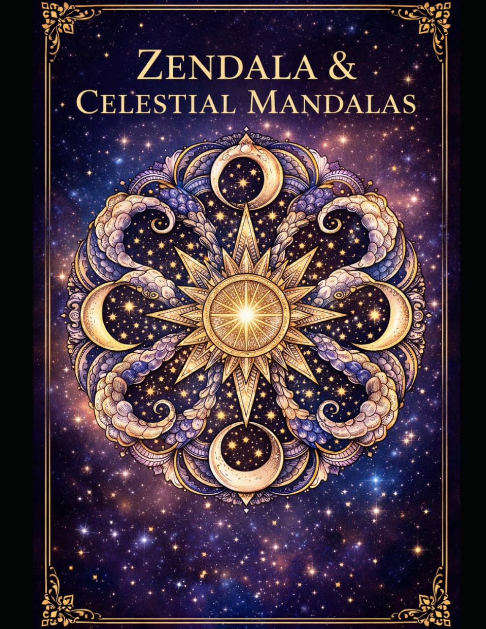 Zendala & Celestial Mandalas: A Stunning Collection of Zen-Inspired Zentangle Patterns and Cosmic Mandala Designs for Stress Relief, Mindfulness, and Creative Relaxation