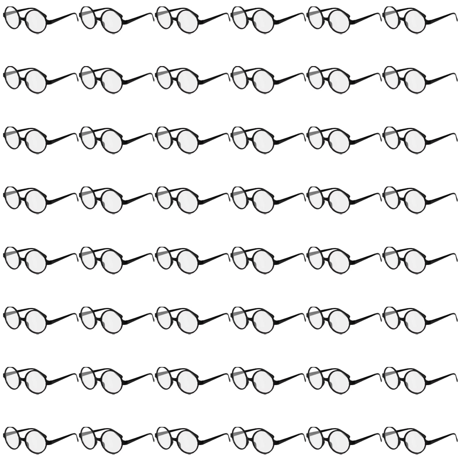 Round Glasses Accessory - Pack of 48 - Round Glasses with Black Frames - Unisex Fancy Dress Costume Accessory — image 1