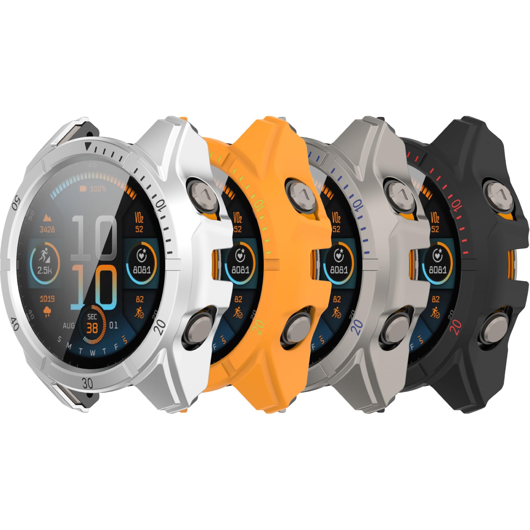 Coque Protection 3-en-1 Pour Garmin Fenix 8 47mm – Verre Trempé 9H Intégré + Boîtier PC – Anti-Rayures & Chocs