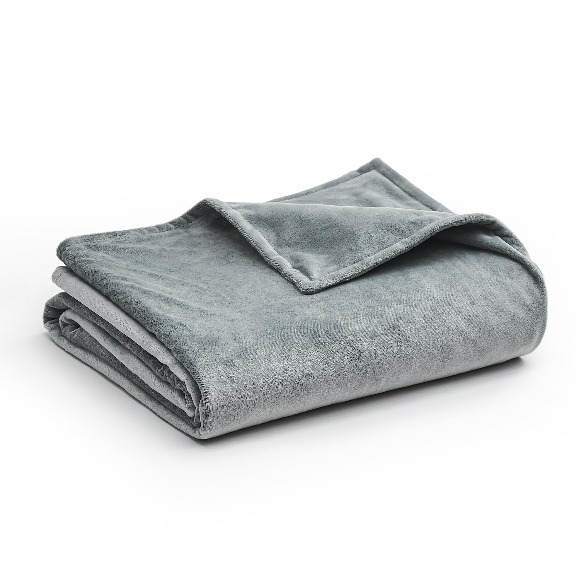 YnM Fuzzy Duvet Cover for Weighted Blankets with 8 Strings (Dark Grey, 60''x80'')…