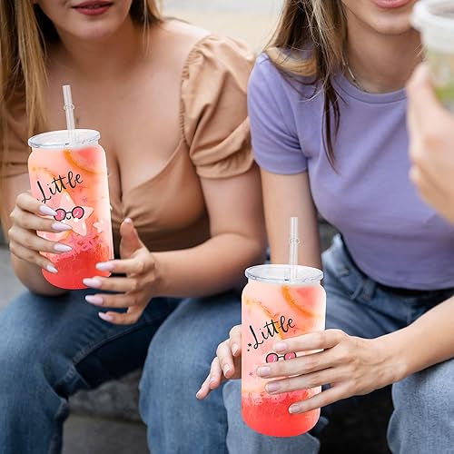 Miniatura 8 de 8 Pack Sublimation Cups 16 OZ Frosted Glass Cans Blanks with Clear Lids Mason Jars for Iced Coffee Beer Juice and Soda Drinks