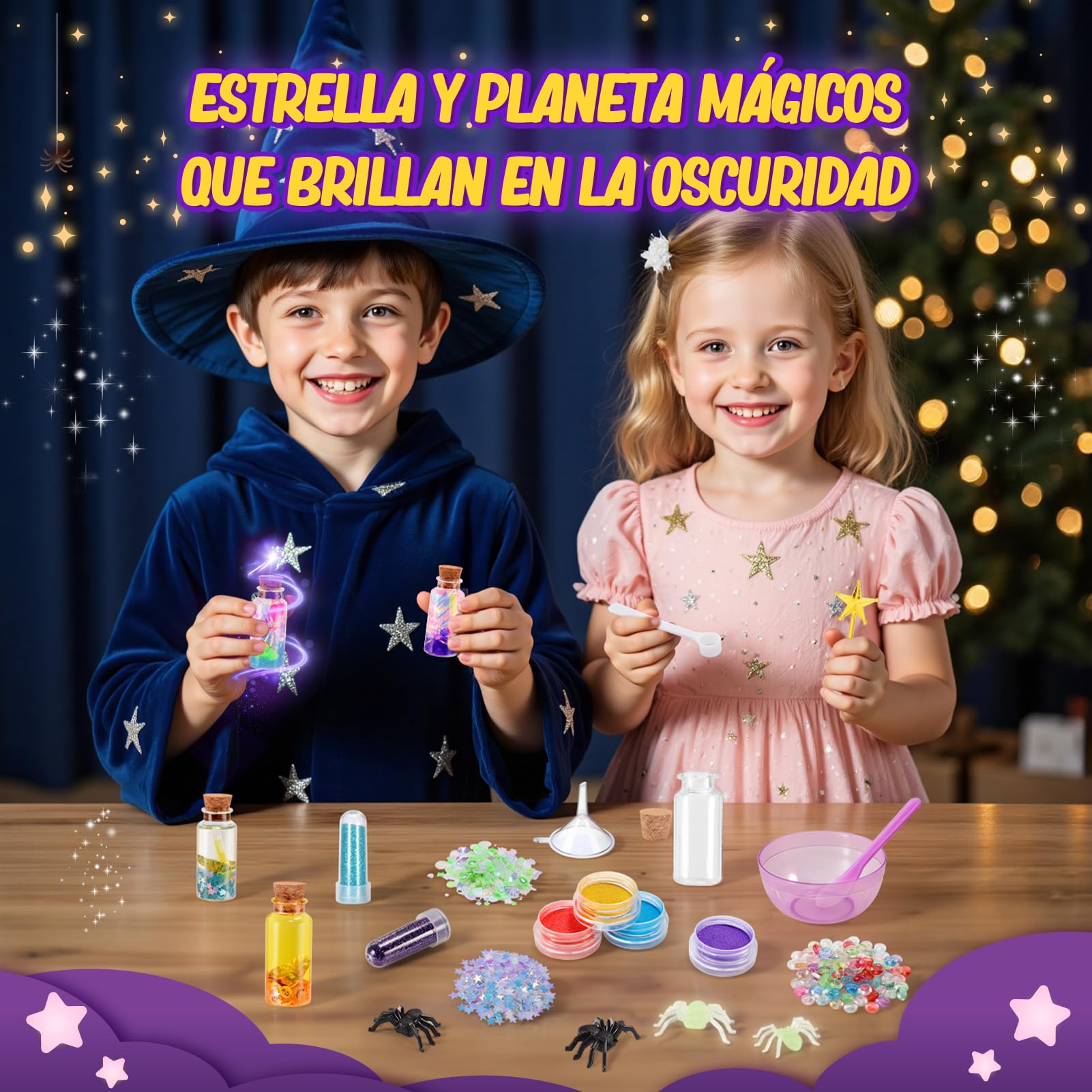 Hapikids Slime para Niñas 6 7 8 9 10 11 12 Años, Regalos Niña 6-12 Años Galaxy Slime Kit Juguetes Niña 6-12 Años Manualidades para Niñas Activador Slime Fluffy Regalos de Cumpleaños para Niños