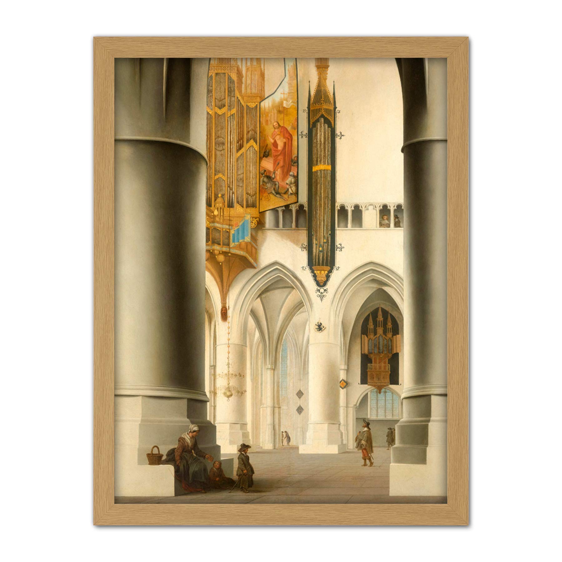 Artery8 Saenredam Interior Of The Church Of St Bavo Artwork Framed Wall Art Print 18X24 Inch
