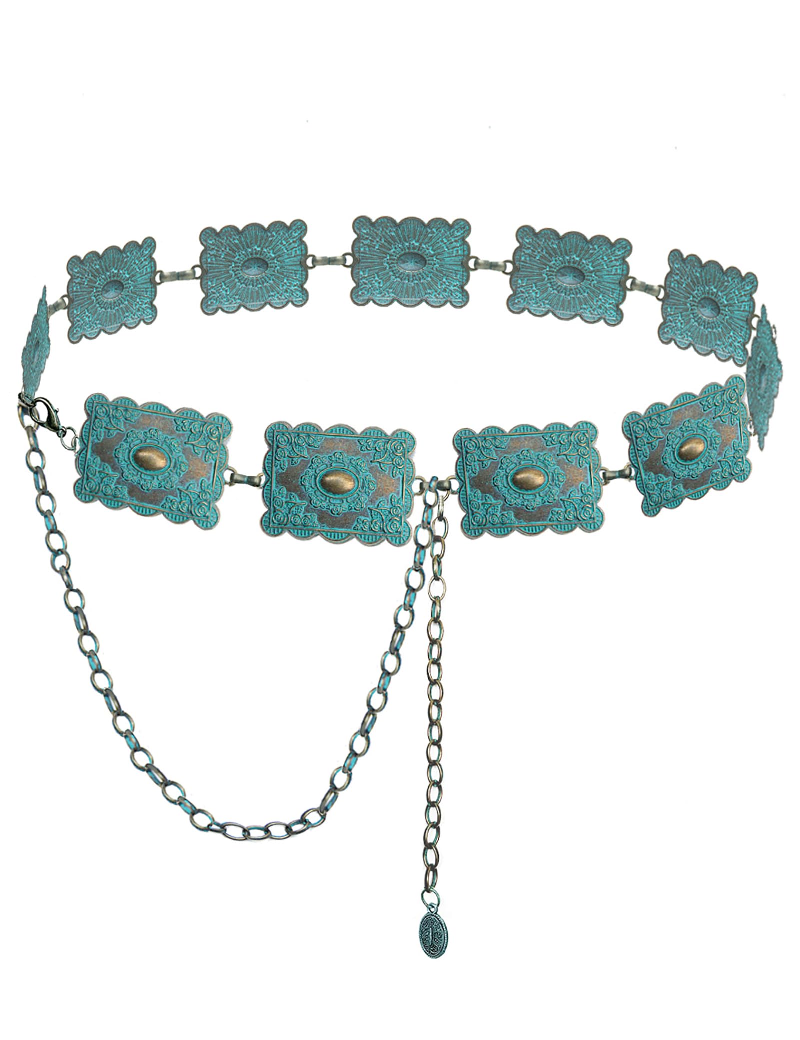 TOPACC Concho belts for Women Western Metal Cowgirl Boho Chain Belt for Dresses Jeans Country Concert Outfit