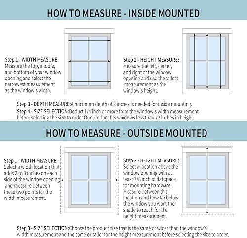 Miniatura 5 de Persianas enrollables opacas sin cordón para ventanas, persianas para oscurecer la habitación, con aislamiento térmico, fáciles de instalar, para