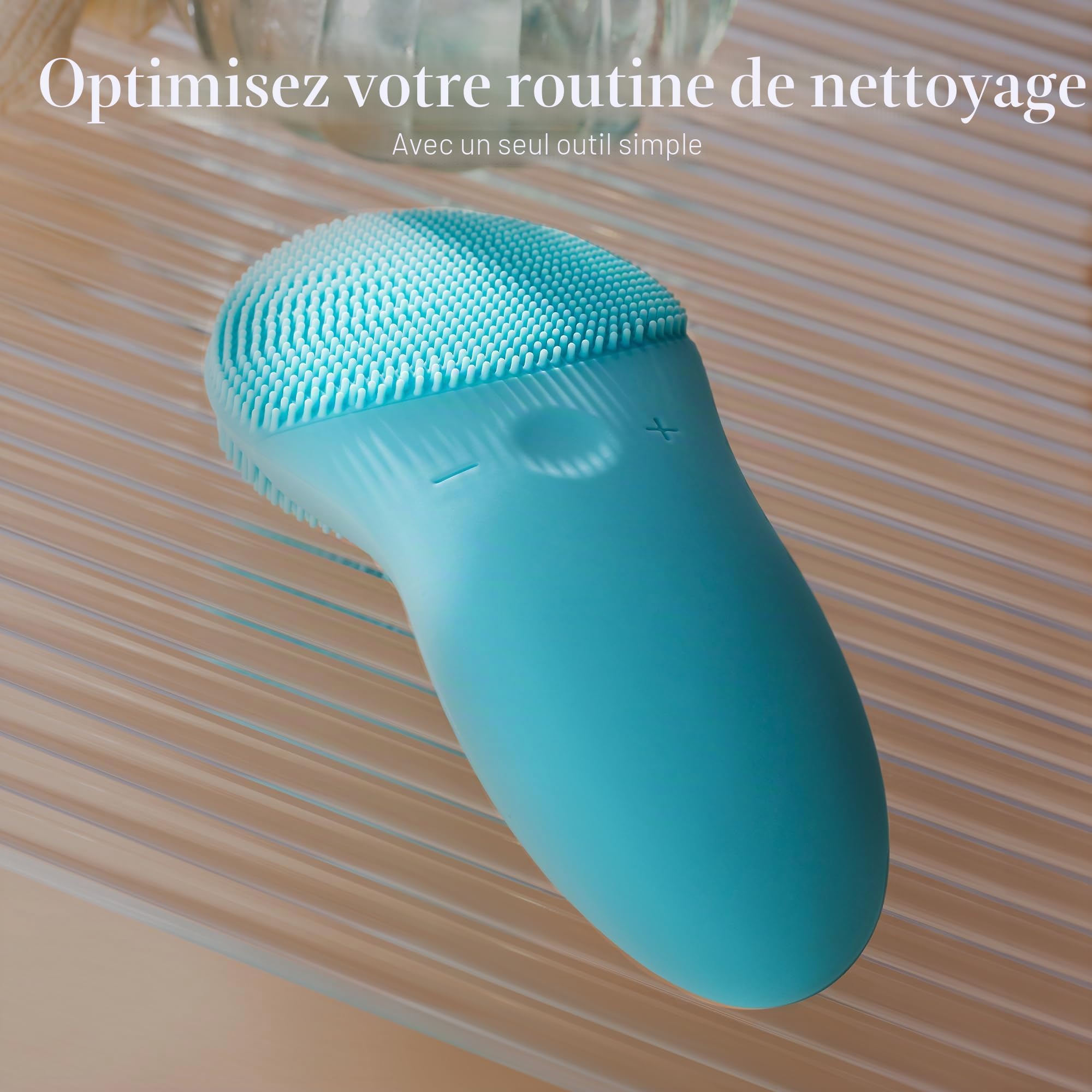 Project E Beauty Cleo+ Sonic Brosse nettoyante pour le visage | Nettoyage quotidien | Exfoliation douce | Nettoyant visage portable sans fil | Silicone souple imperméable