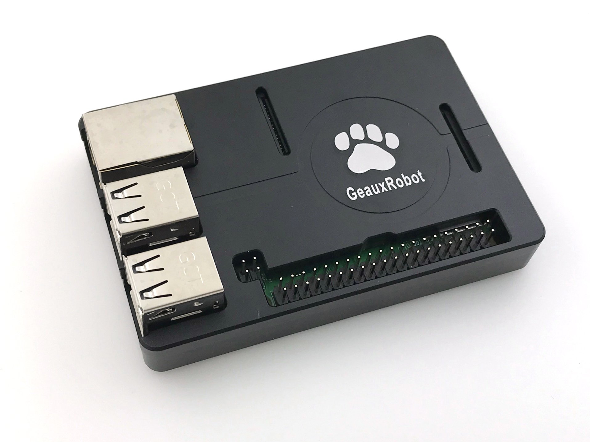 GeauxRobot CNC Computer Numeric Control Metal Aluminum Alloy Raspberry Pi 3 B + Compact Case Box Enclosure Matte Finish