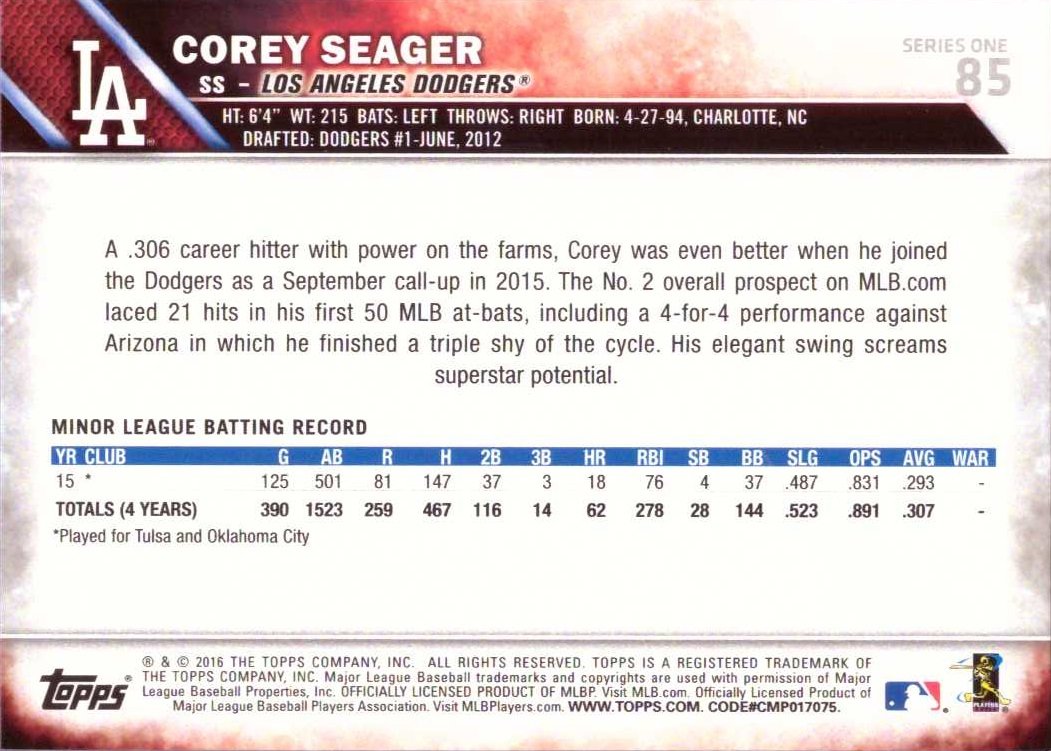 希少　2012 Corey Seager 直筆サイン　シーガー mlb auto 希少 2012 Corey Seager 直筆サイン シーガー mlb auto 希少2012 Corey