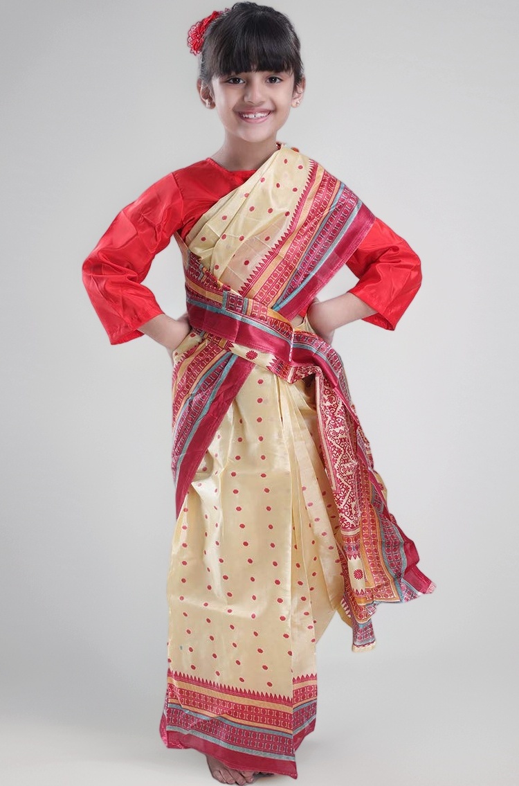Fancydresswale Assamese Traditional Bihu Dress fro Girls