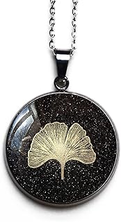 ginkgo leaf, ginkgo pendant, ginkgo jewelry, ginkgo leaf necklace, ginkgo leaf pendant…