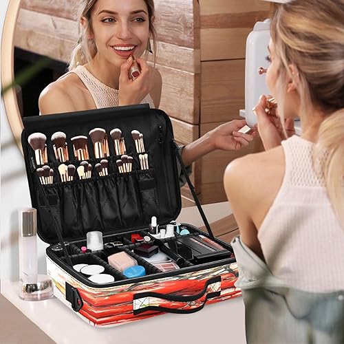 Miniatura 7 de Tomatoes Red Fruit large capacity cosmetic bag make up travel bag toiletry bag women portable travel makeup cosmetiqueras para viaje for women girl