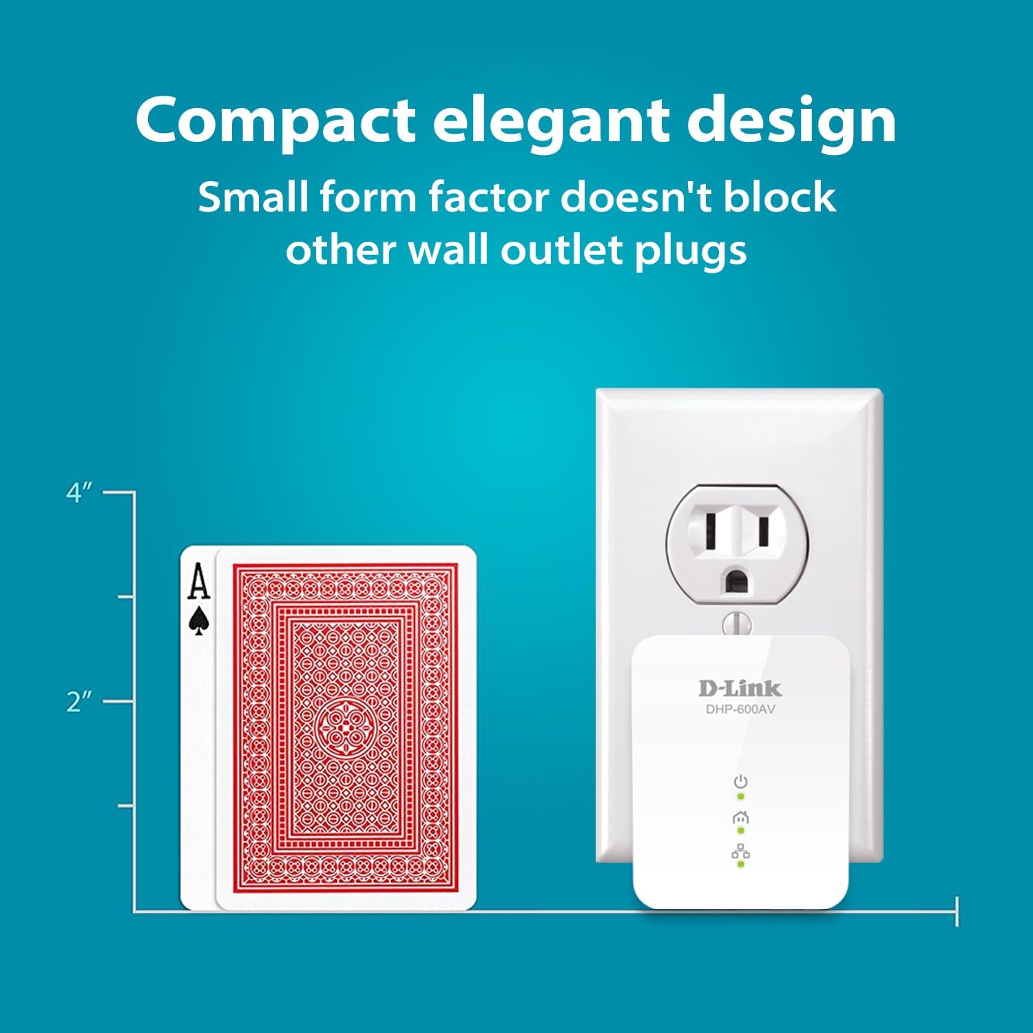 D-Link DHP-601AV, Powerline Adapter Starter Kit Ethernet Over Power Gigabit AV2 Up to 1000Mbps MIMO Internet Network Wall Plug In
