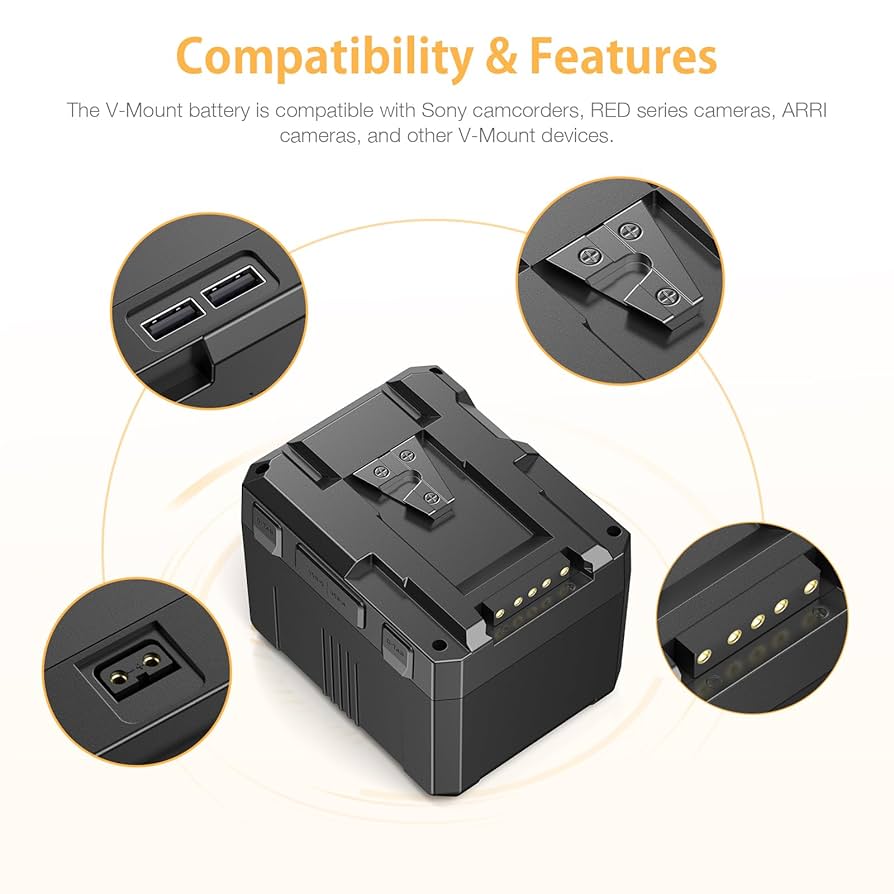 Amazon.com: Powerextra V Mount V Lock Battery - 222Wh 14.8V