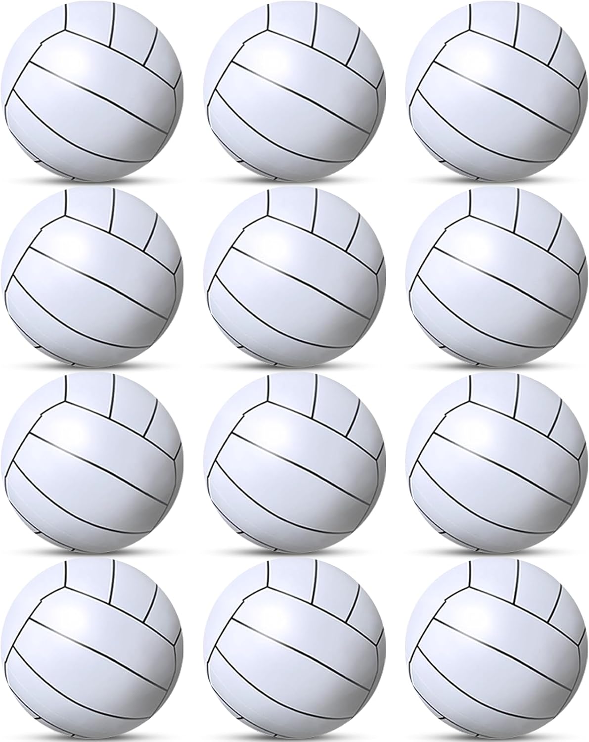 TURNMEON 12 Pack Inflatable Volleyball Beach Balls 16 Inch Beach Ball for Summer Party,Sports Ball Swimming Pool Game for Adult Pool Toys for Pool Beach Outdoor Indoor School