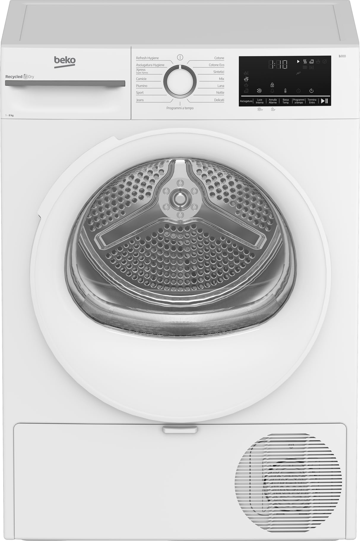 Beko BMT481WI_IT 8kg, Classe C, Linea Estetica NX, motore inverter, Display Touch