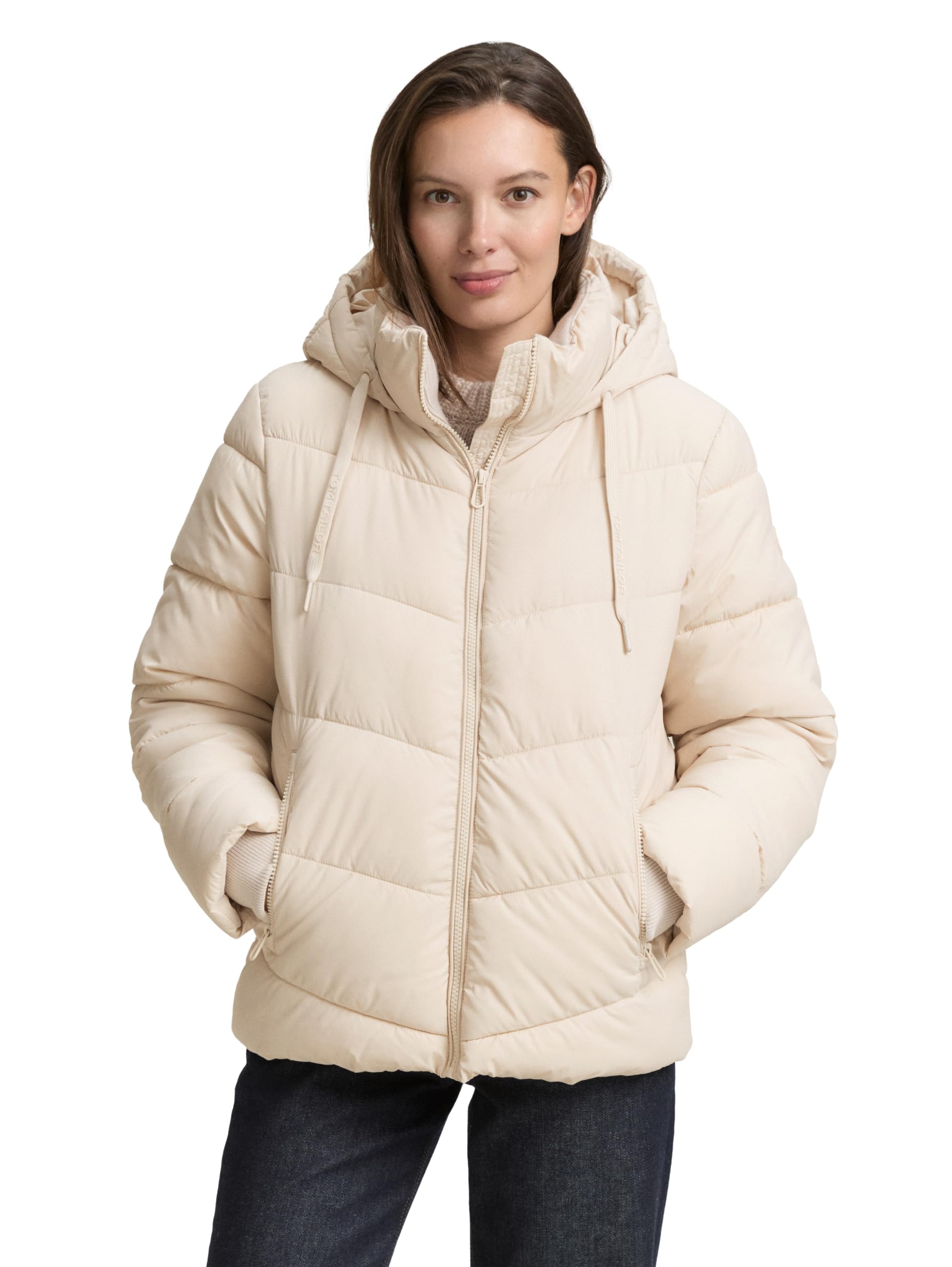 Tom Tailor Damen Puffer-Jacke mit Kapuze
