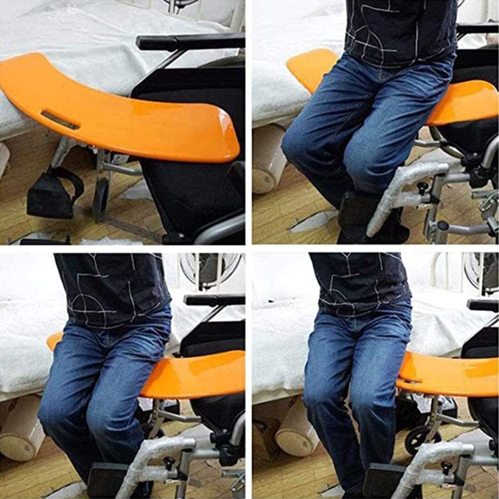 Tavola di trasferimento per vetrini, tavola di trasferimento Curva con Maniglie Dispositivo di Assistenza allo Scorrimento del paziente, per utenti Anziani su Sedia a rotelle per Auto da Letto