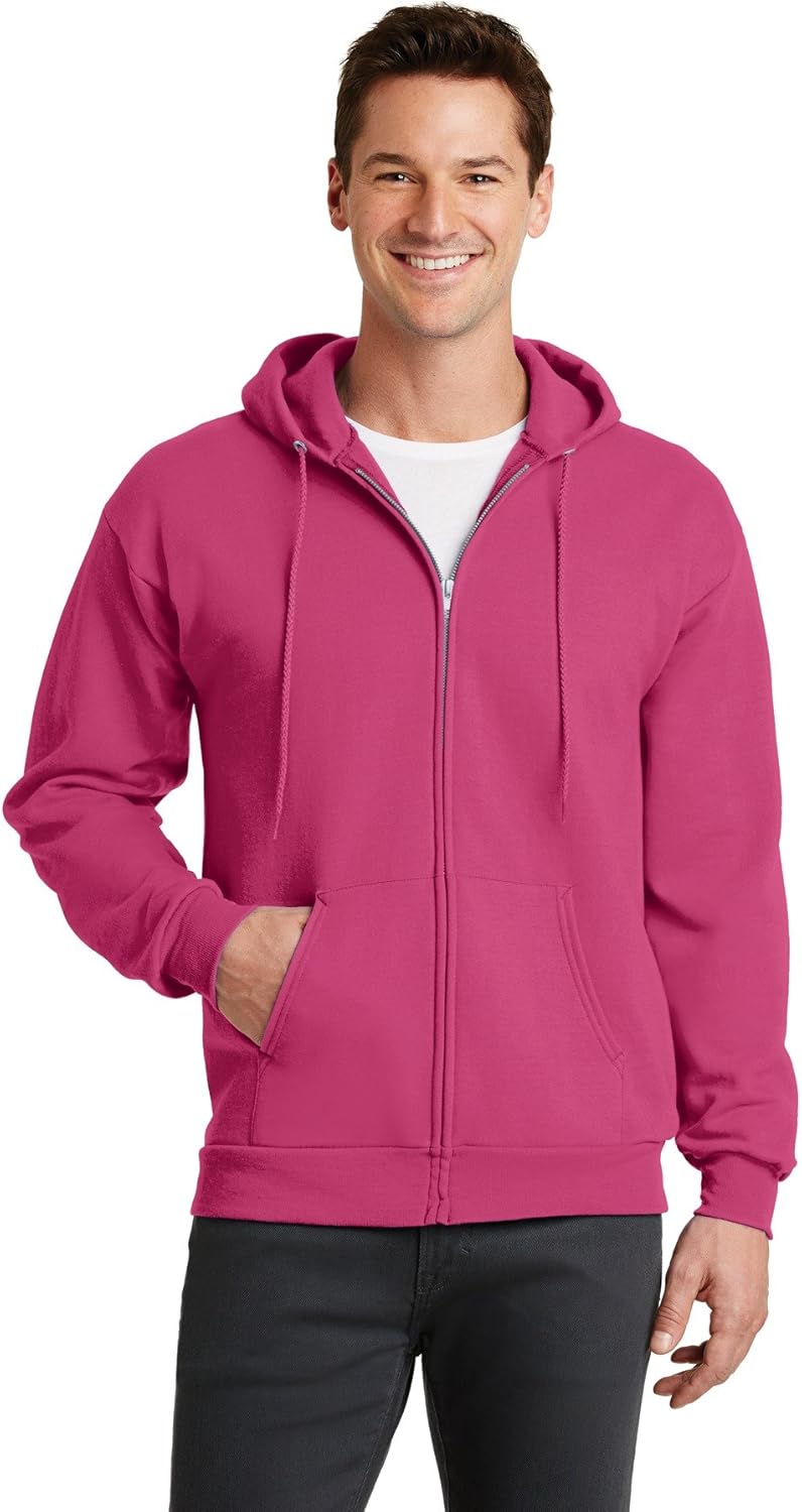 Port & Company - Core Fleece Full-Zip Hooded Sweatshirt 2XL Sangria