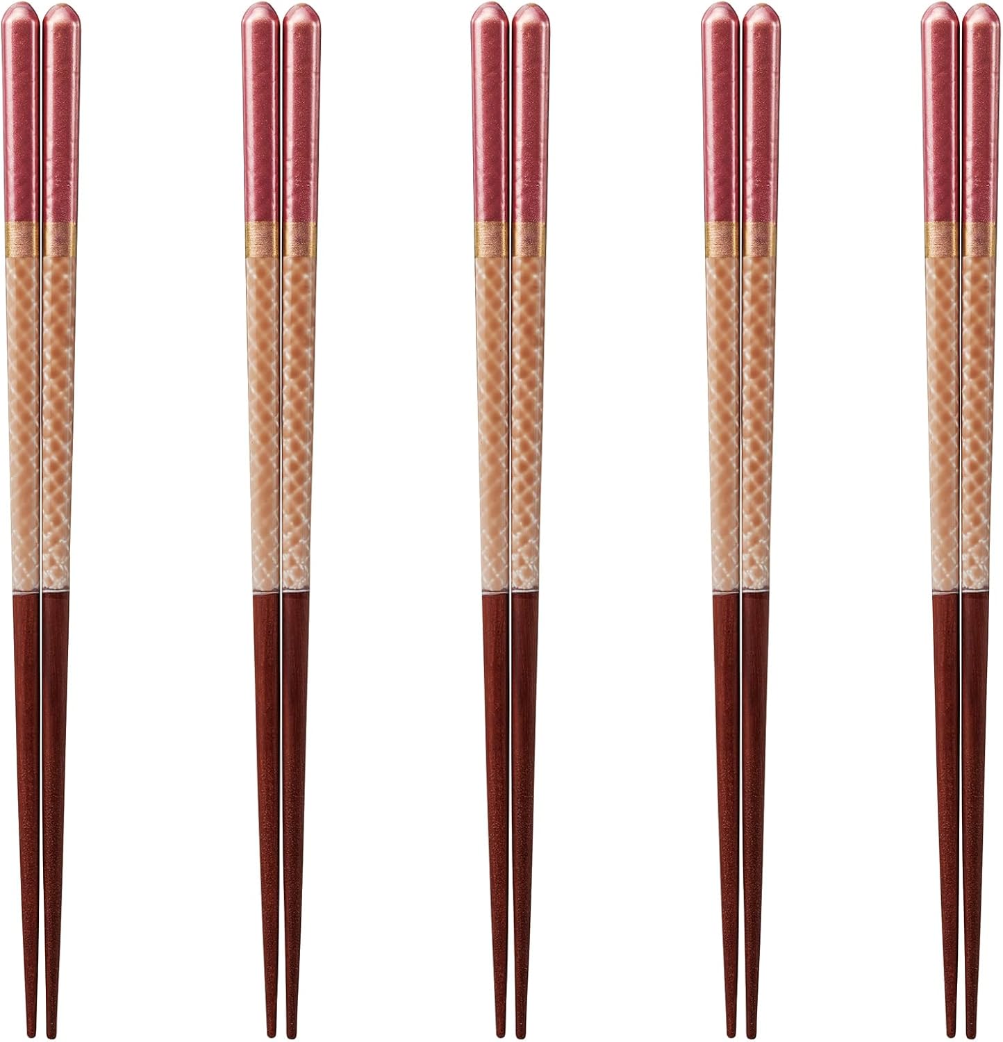 J-kitchens PID585544 Japanese Chopsticks, Set of 5 Pairs, Material: Wood, Chopsticks, Dishwasher Safe, Made in Japan