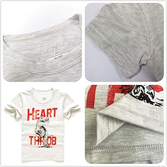 Shirts for Kids Toddler Boys Graphic Tees 2-Pack Cotton Short-Sleeve Clothes 4-9 Years