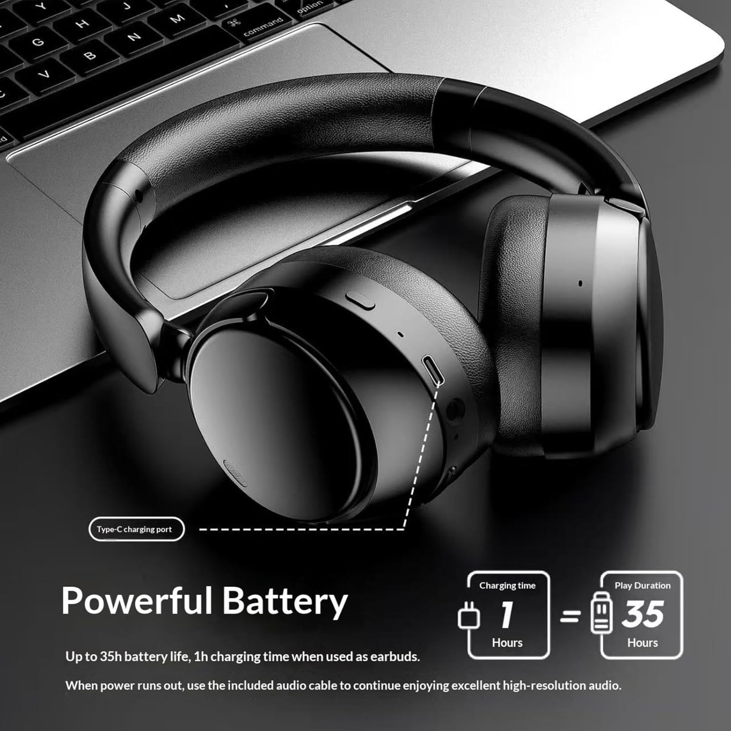 Noise Cancelling Headphones,Wireless Bluetooth 5.4 Over-Ear Headphones,ANC Active Noise Canceling, Long Battery Life, and a Foldable Design Make it Suitable for Travel, Sports, and Gaming. (2pcs)