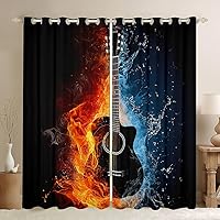 Vista 23 de Cortinas de ventana con diseño de gatos y mascotas, cortinas Kawaii para ventana de espacio exterior, para dormitorio, sala de estar, para niños