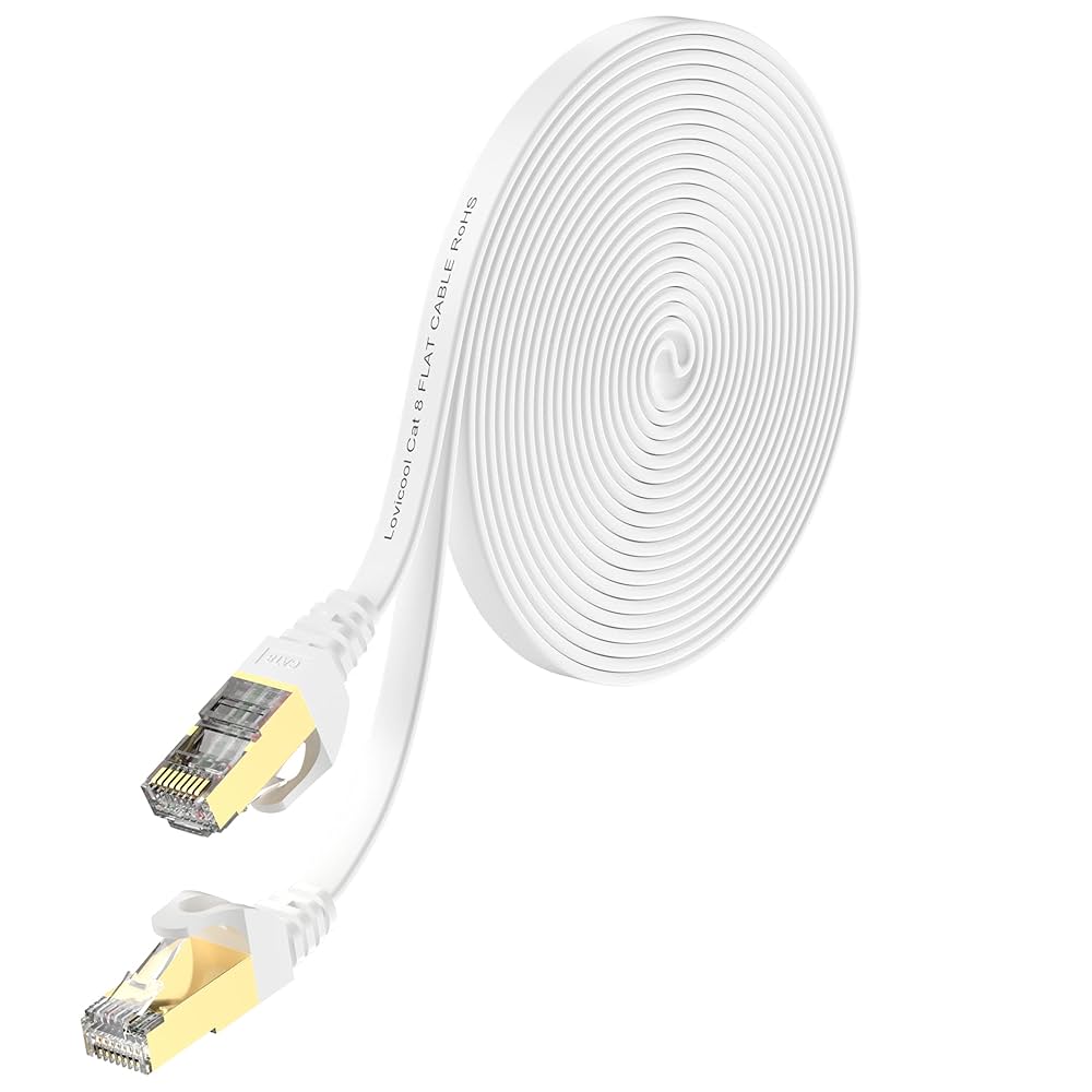 CAT8 LANケーブル 8m FLUKE検証ずみ フラット 超高速カテゴリー CAT8 LANケーブル 8m FLUKE検証ずみ フラット 超高速カテゴリー