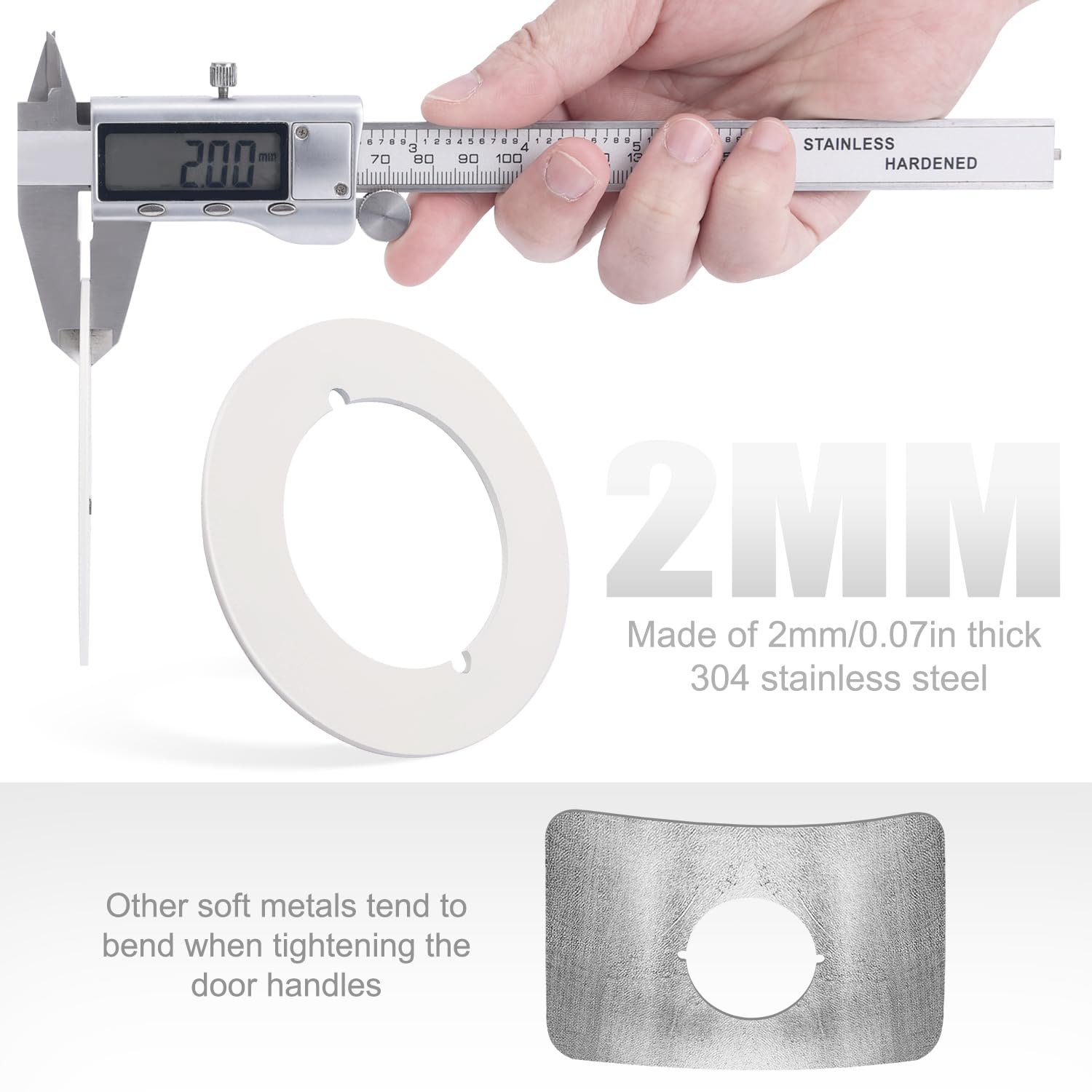 BOXOB 2pcs Door Knob Backing Plates Round Version - Image 3