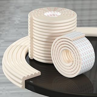 Edge Protector for Baby, Corner Protector for Baby, Soft Foam Furniture Edge Bumper Guards, Desk Edge Cushion, Baby Proofing Edge Corner Protector for Table, Fireplace 6.5ft White - Amazon product rated Grade A