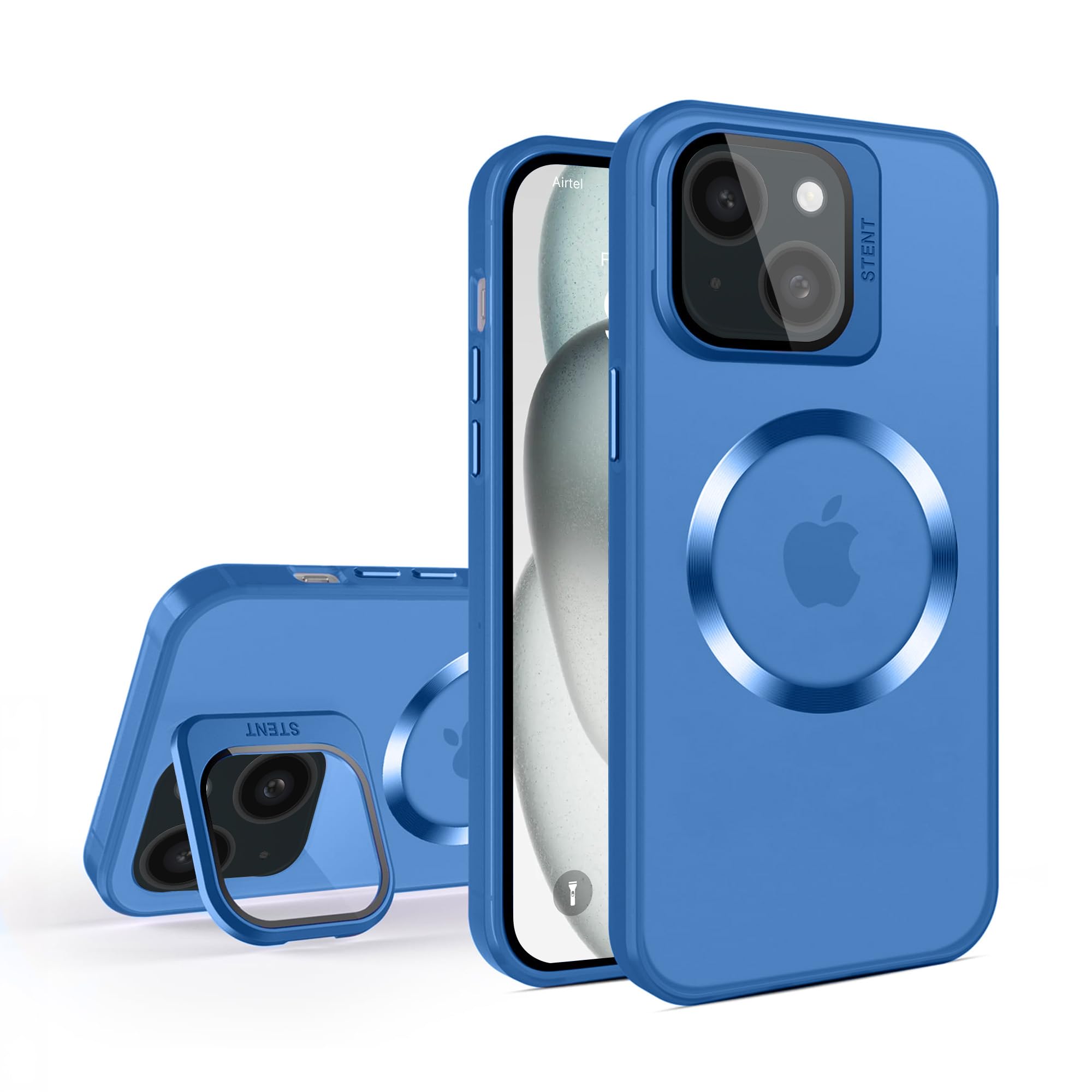 Vaku Luxos® Rime Frosted Back Cover for Apple iPhone 15 Magnetic Translucent Scratch Resistant Camera Protector Case with Stand Holder Mag-Safe Wireless Charging- White (B0DBJ4NP72) Amazon Price History, Amazon Price Tracker